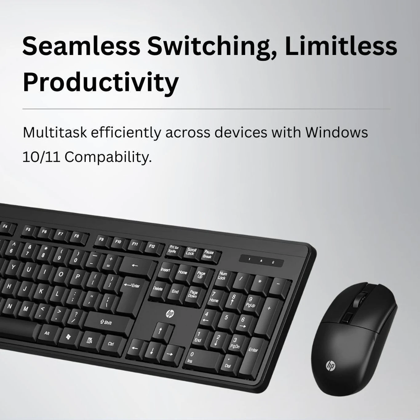HP KEYBOARD KM200 WIRELESS COMBO Combo Set (Black)